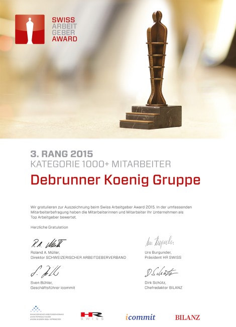 Swiss Arbeitgeber Award 2015